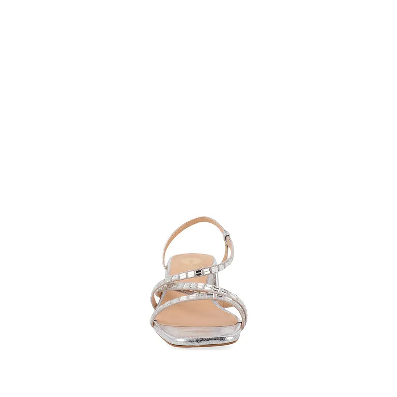 Sandalia De Vestir Trender color Plata para Mujer