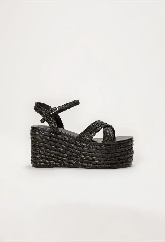 Sandalia plataforma  forrada en yute