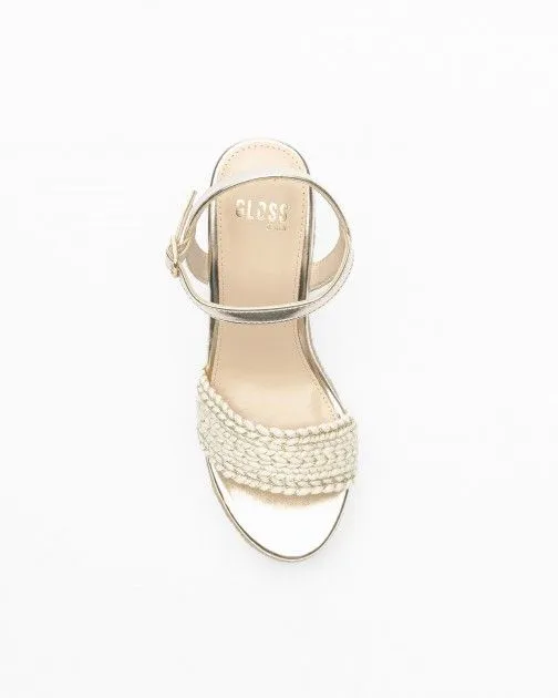 SANDALIAS CON CUñA GLOSS L23FBA9 DORADO