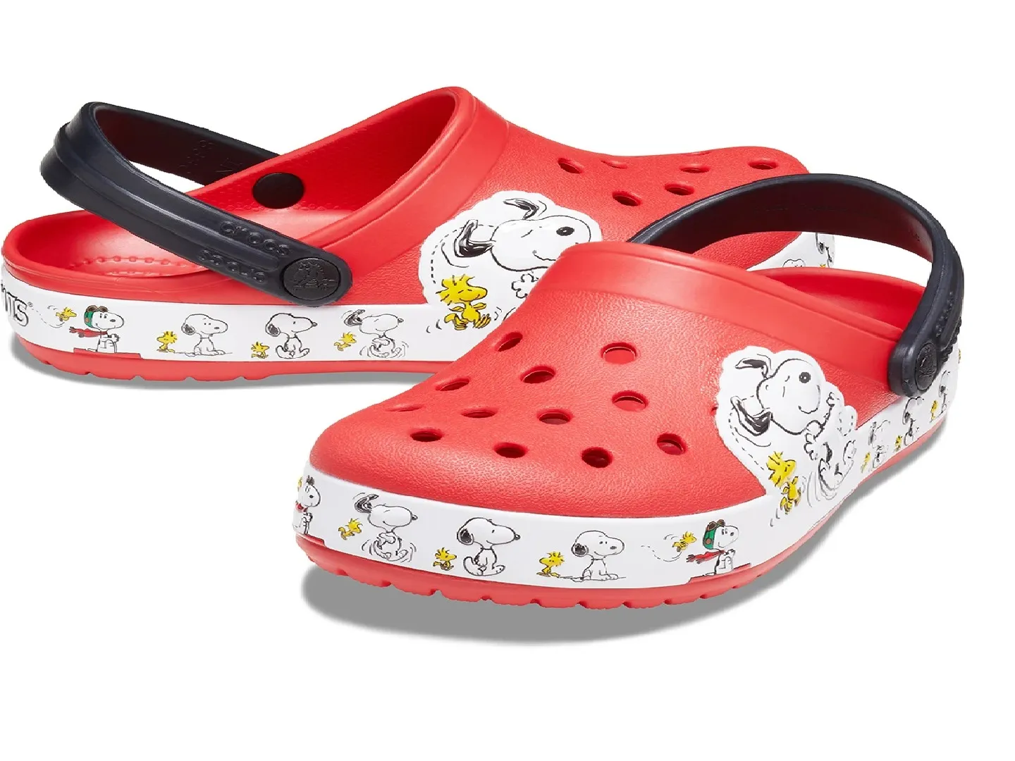 Sandalias Crocs Snoopy Rojo Para Niño