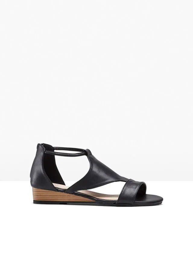 Sandalias de cuña Negro