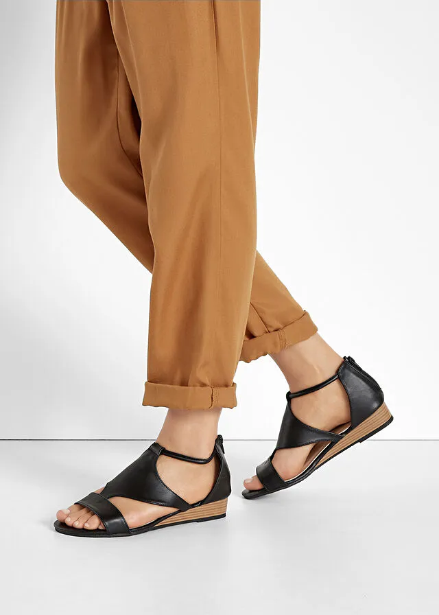 Sandalias de cuña Negro