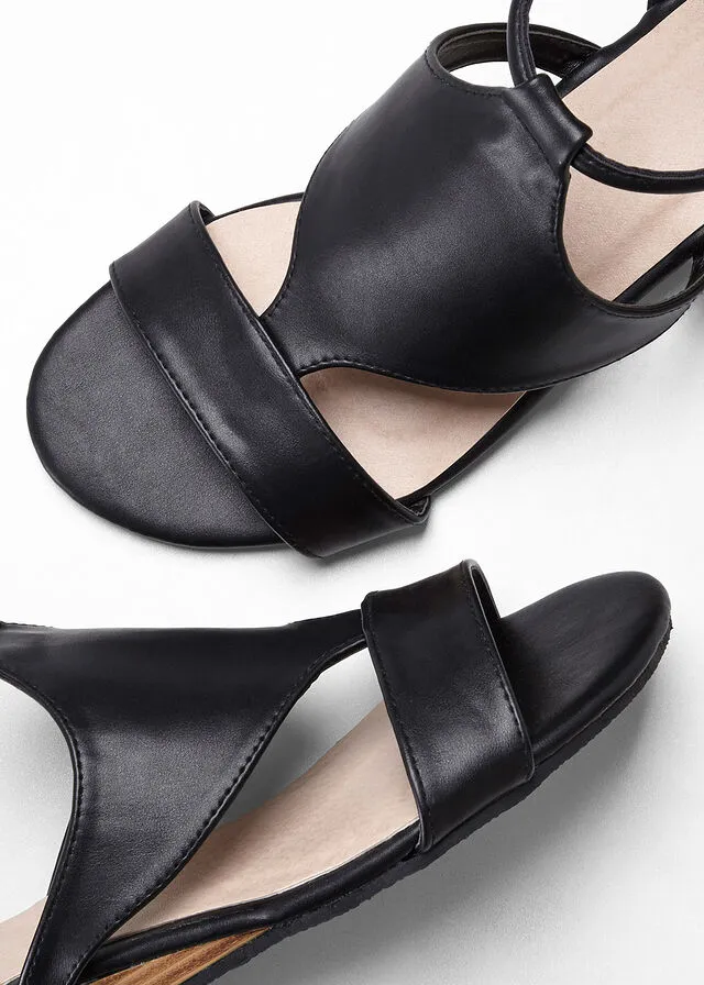 Sandalias de cuña Negro