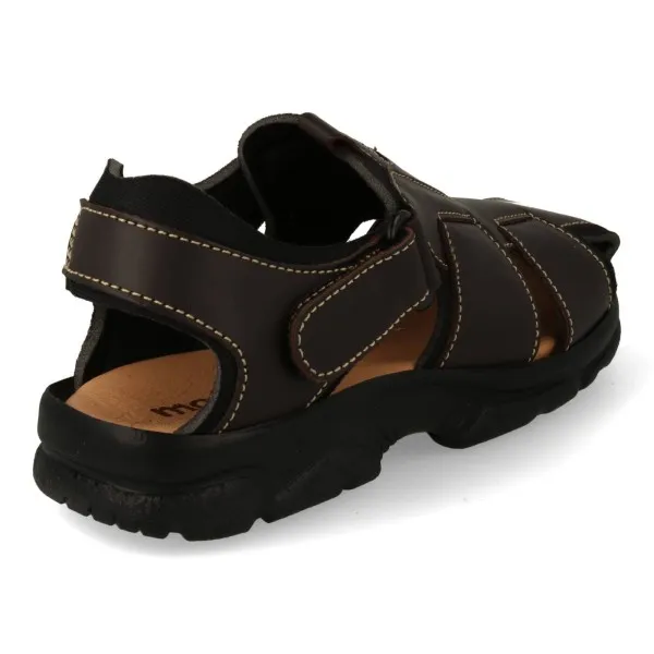 SANDALIAS HOMBRE VESTIR PIEL MOD. BECEITE MARRON