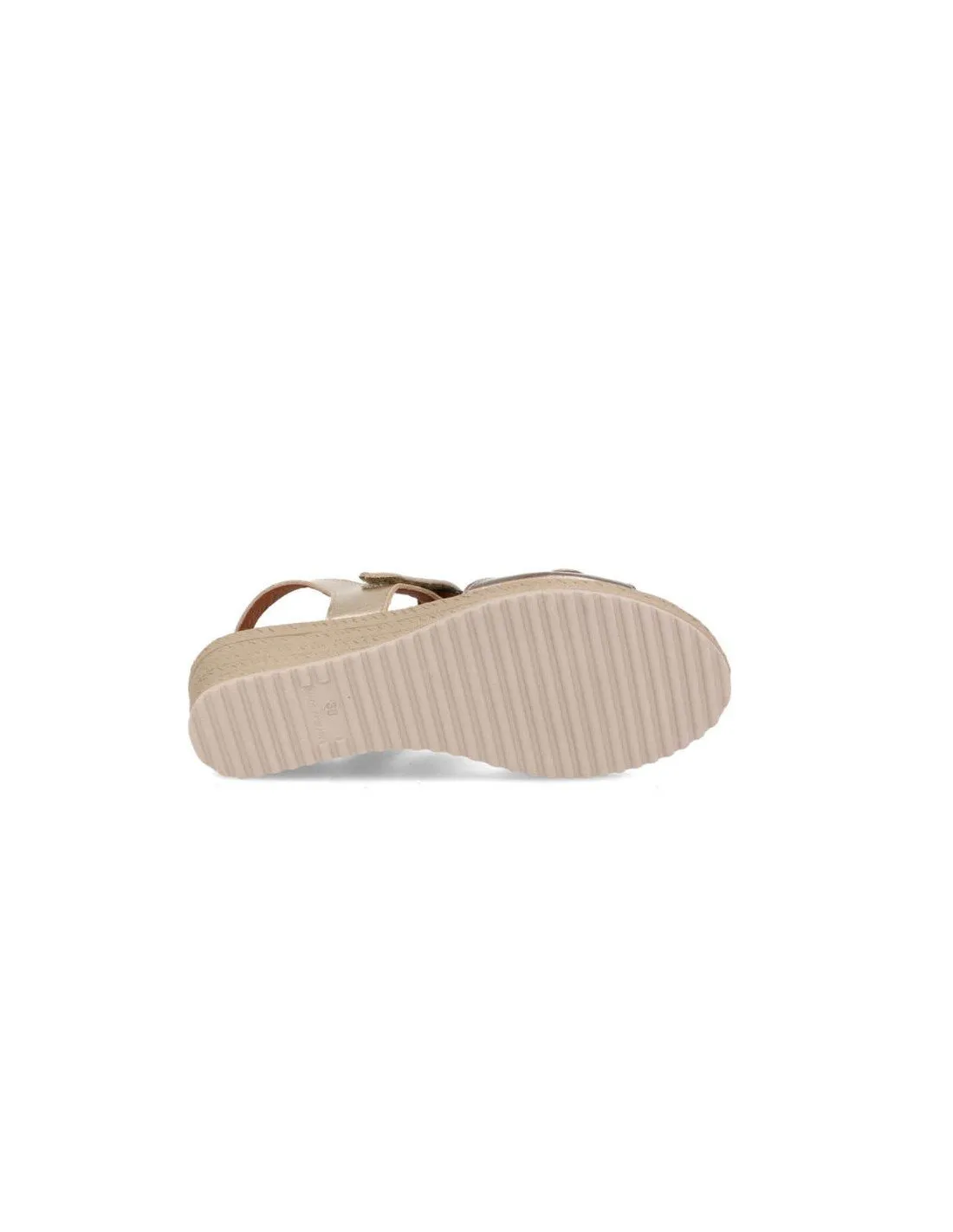 Sandalias Mujer Cuña Metalizada