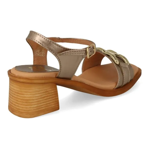 SANDALIAS TACON DORADAS MUJER MOD. ORBIT