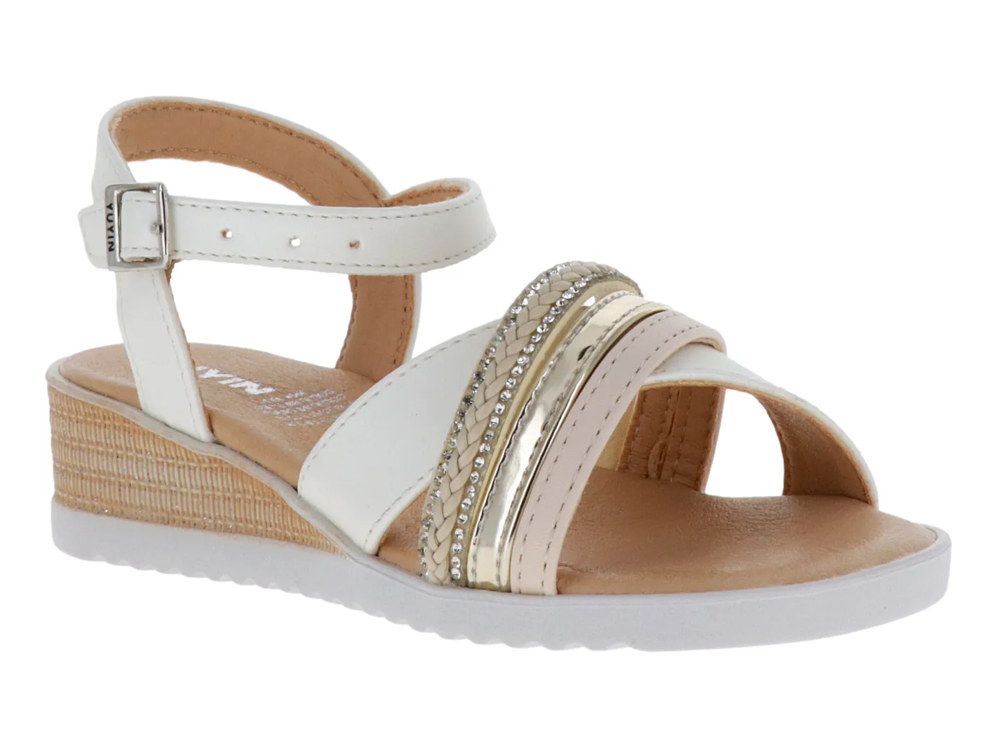 Sandalias Yuyin 23070 Blanco Para Niña