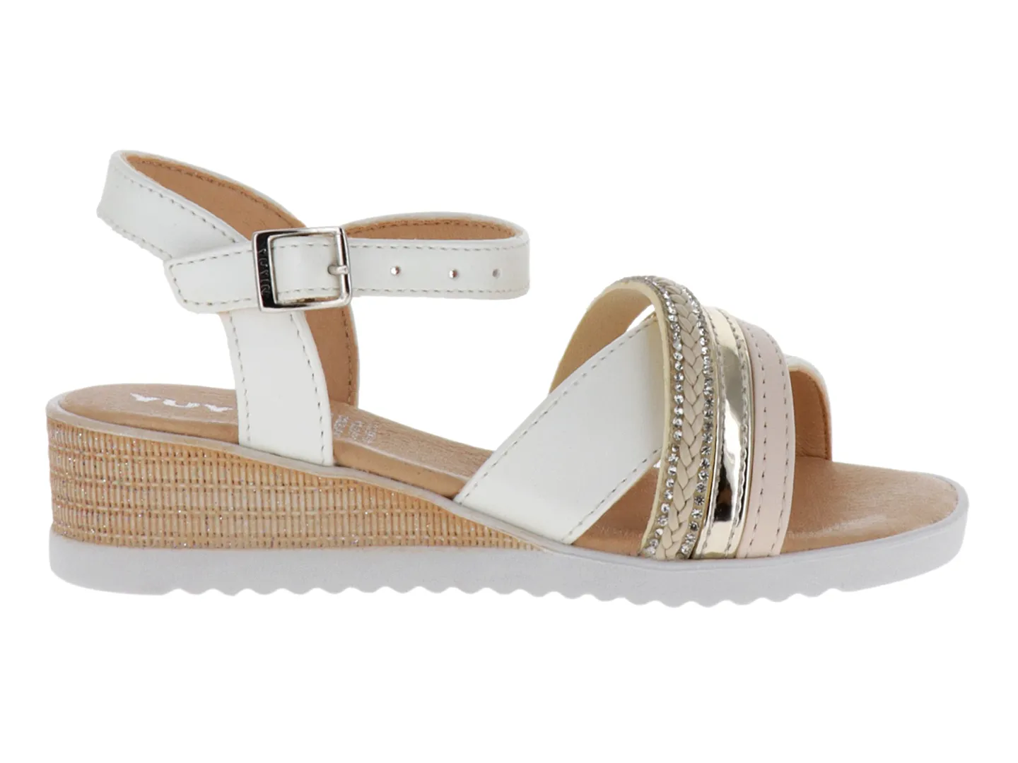 Sandalias Yuyin 23070 Blanco Para Niña