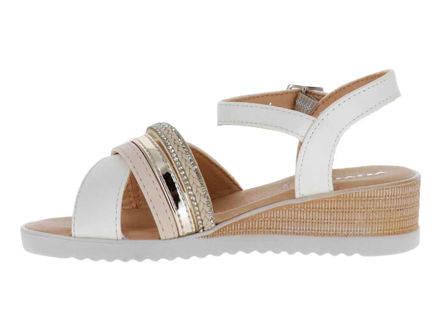 Sandalias Yuyin 23070 Blanco Para Niña