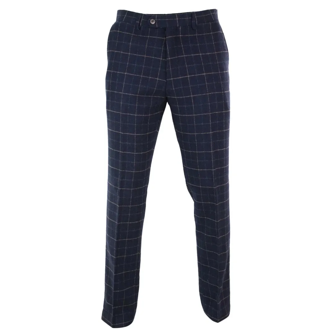 SHELBY  PANTALóN CLáSICO DE TWEED A CUADROS VINTAGE PARA HOMBRE