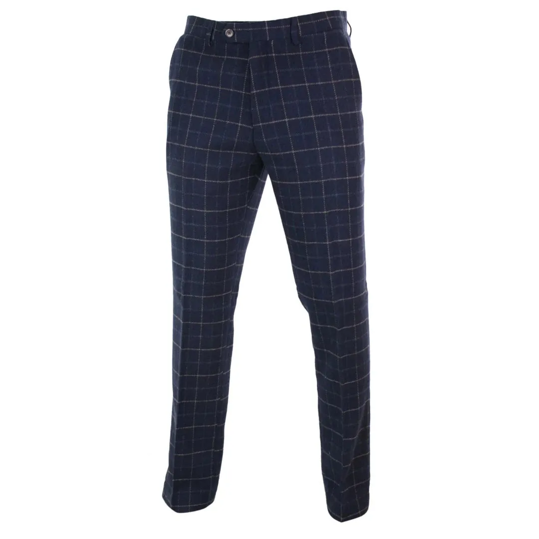 SHELBY  PANTALóN CLáSICO DE TWEED A CUADROS VINTAGE PARA HOMBRE