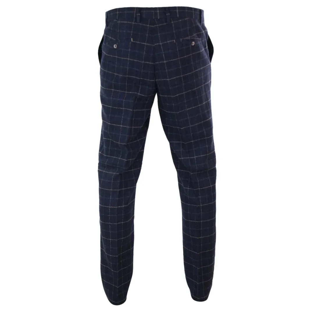 SHELBY  PANTALóN CLáSICO DE TWEED A CUADROS VINTAGE PARA HOMBRE
