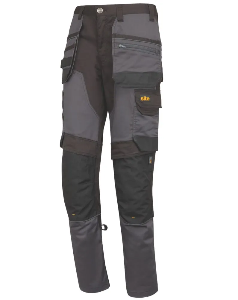Site Bolden, pantalón elástico con bolsillo de pistolera, gris/negro (cintura 32
