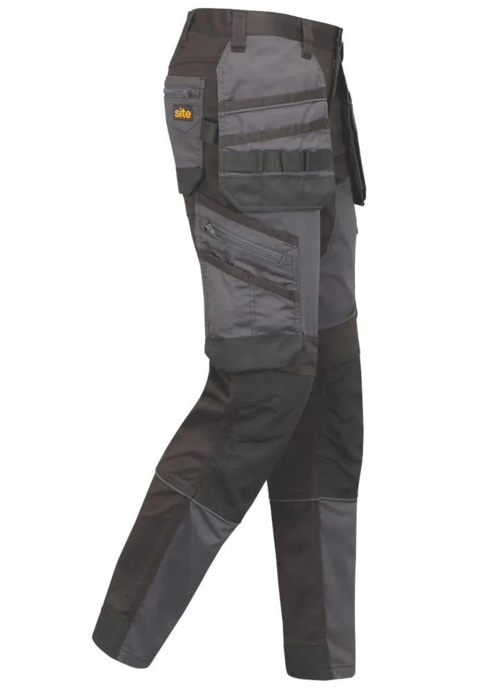 Site Bolden, pantalón elástico con bolsillo de pistolera, gris/negro (cintura 32