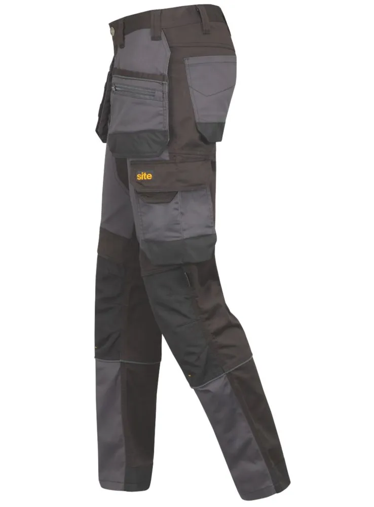 Site Bolden, pantalón elástico con bolsillo de pistolera, gris/negro (cintura 32