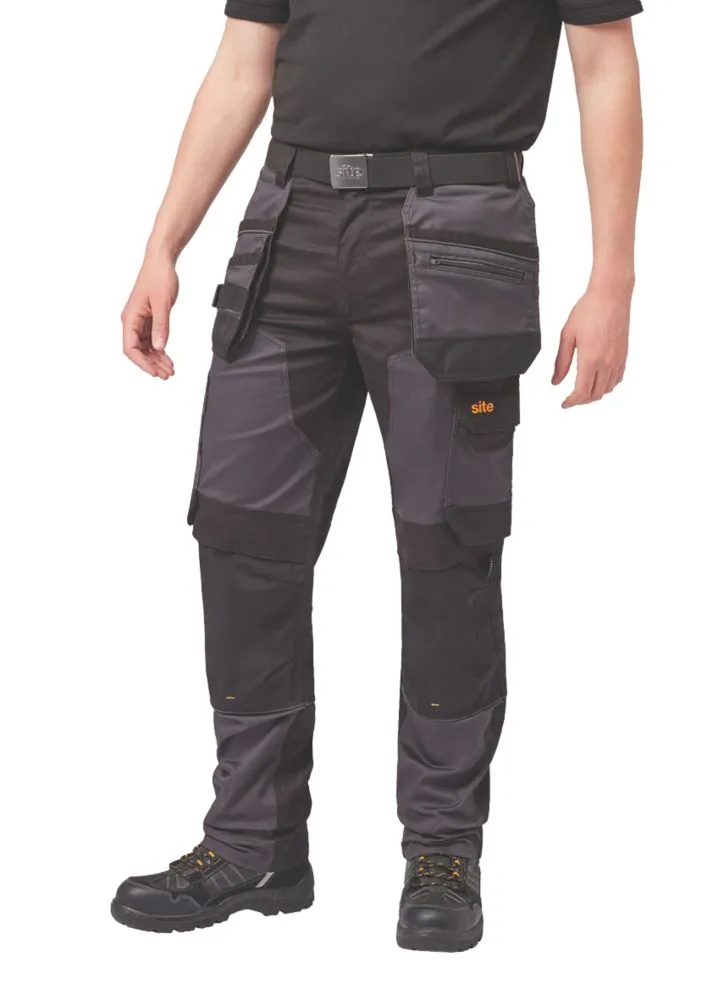 Site Bolden, pantalón elástico con bolsillo de pistolera, gris/negro (cintura 32