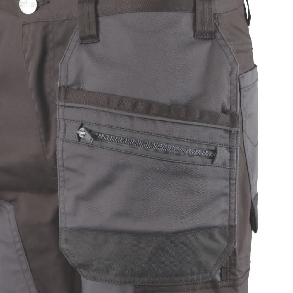 Site Bolden, pantalón elástico con bolsillo de pistolera, gris/negro (cintura 32