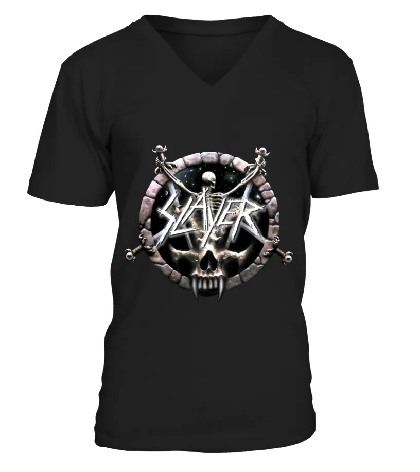 SLAYER DIVINE INTERVENTION ANNIVERSARY 19942024 BK CAMISETA CUELLO EN V UNISEX