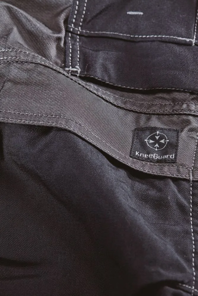 Snickers DuraTwill 3212, pantalón con bolsillos de pistolera, gris/negro (cintura 38