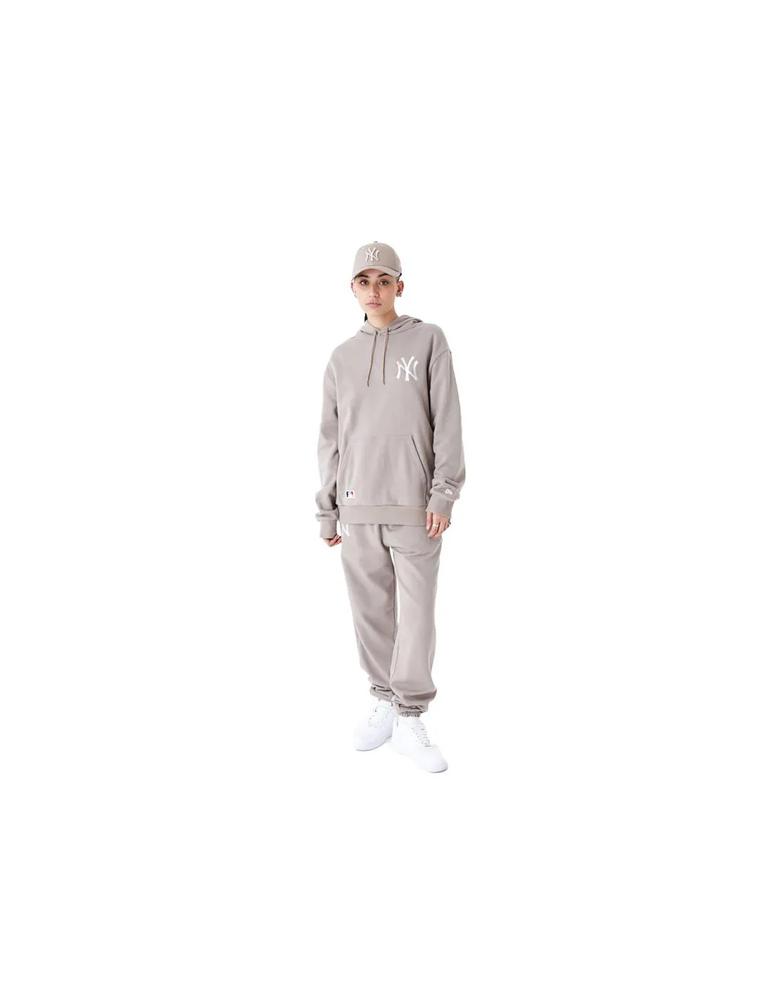 Sudadera New Era League Essential  Oversized New York Yankees Beige