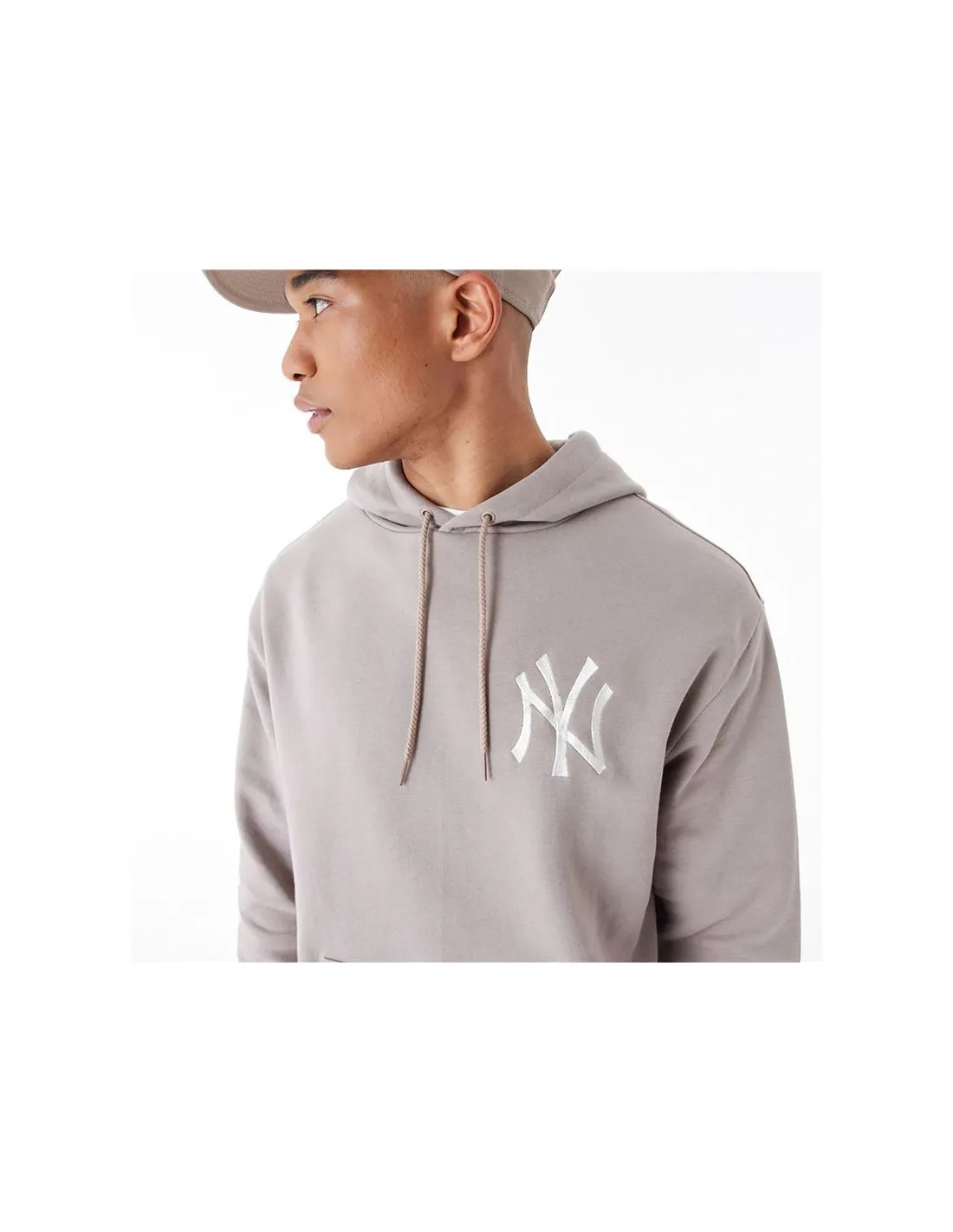 Sudadera New Era League Essential  Oversized New York Yankees Beige