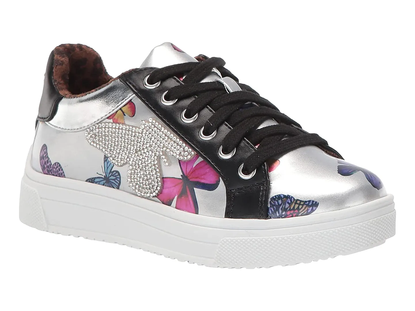 Tenis Steve Madden Jwings Plata Para Niña