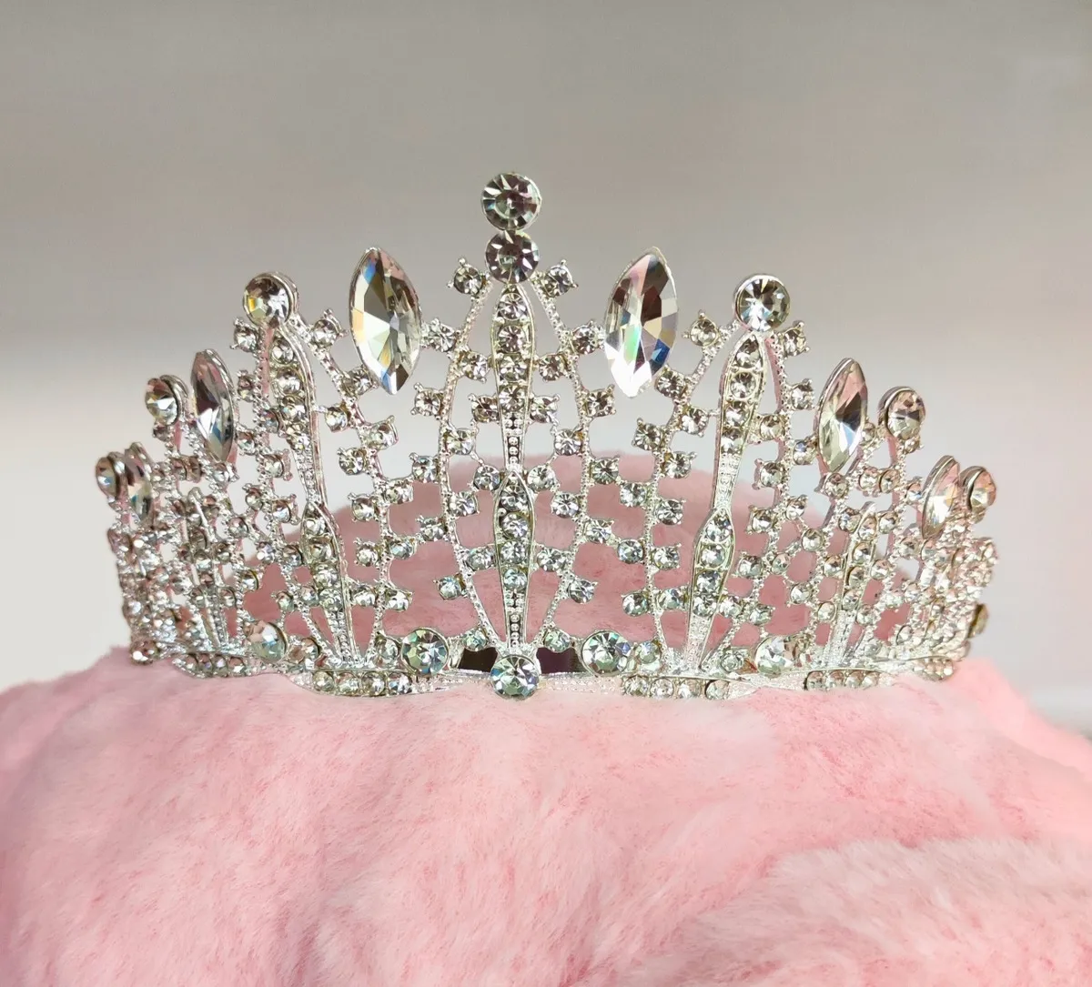 Tiara Corona Novia Quinceañera Comunión Accesorio Cabello