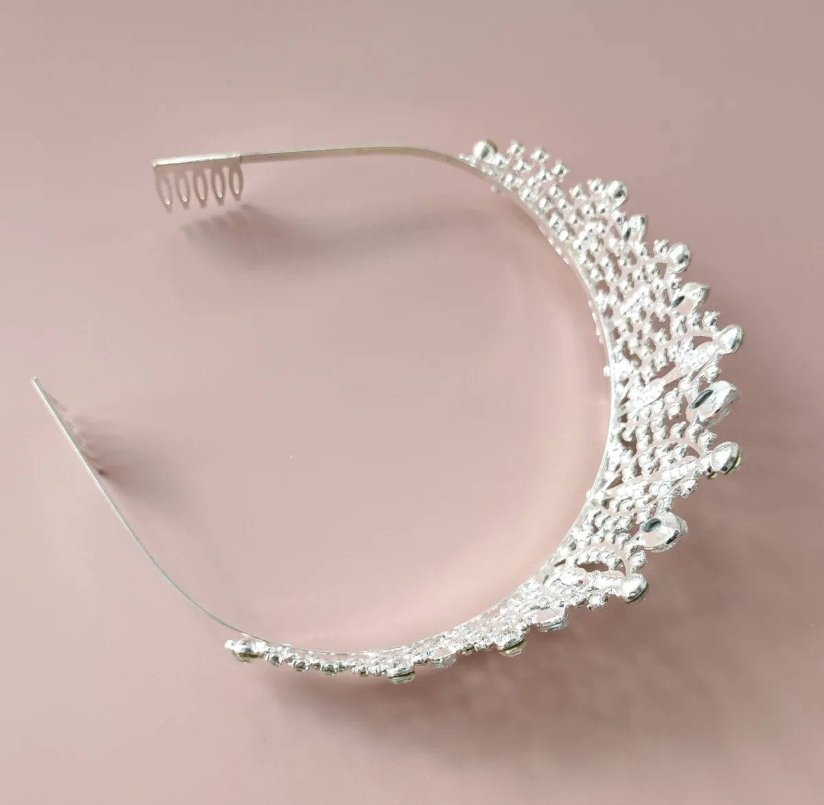 Tiara Corona Novia Quinceañera Comunión Accesorio Cabello