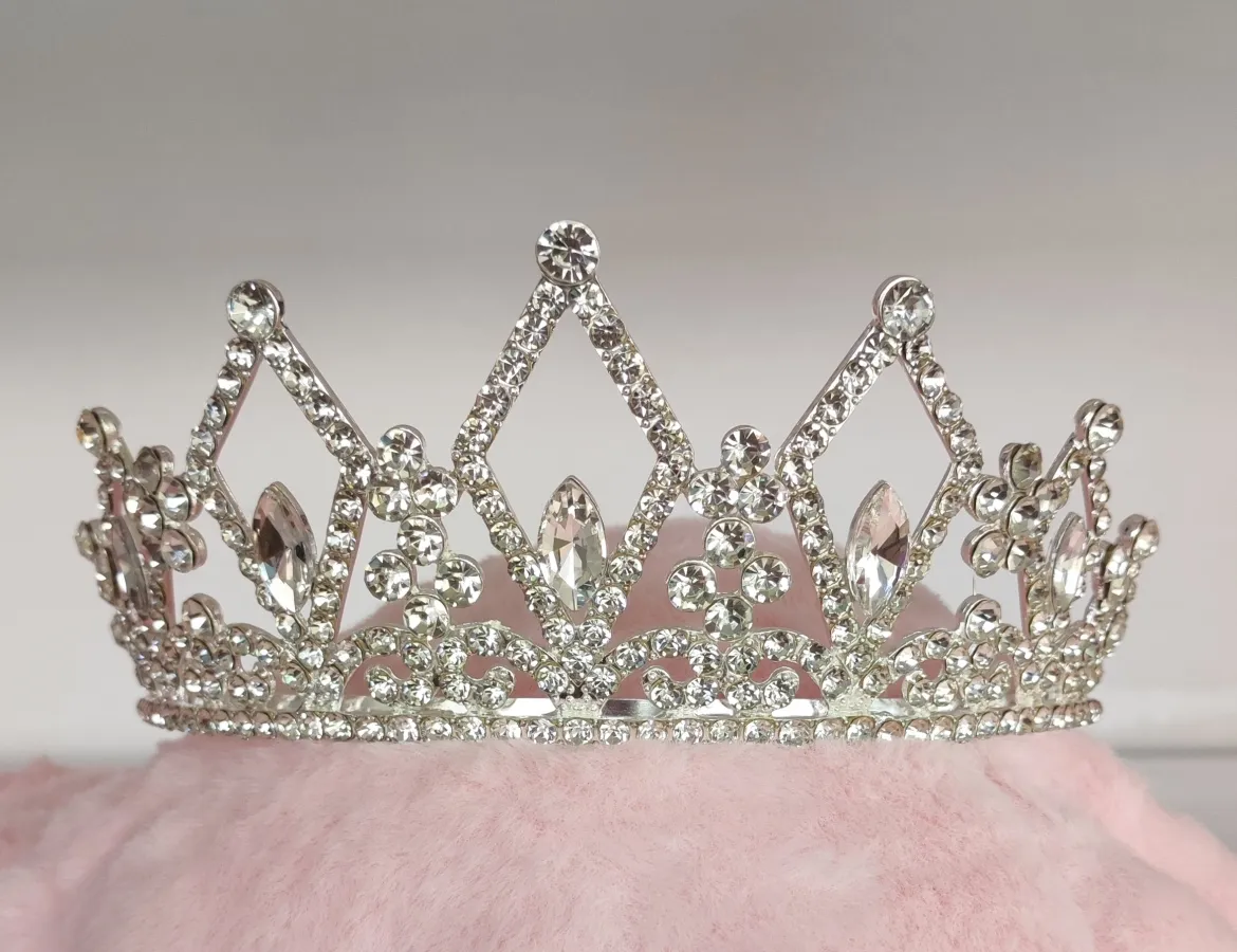 Tiara Corona Novia Quinceañera Comunión Cabello Adorno