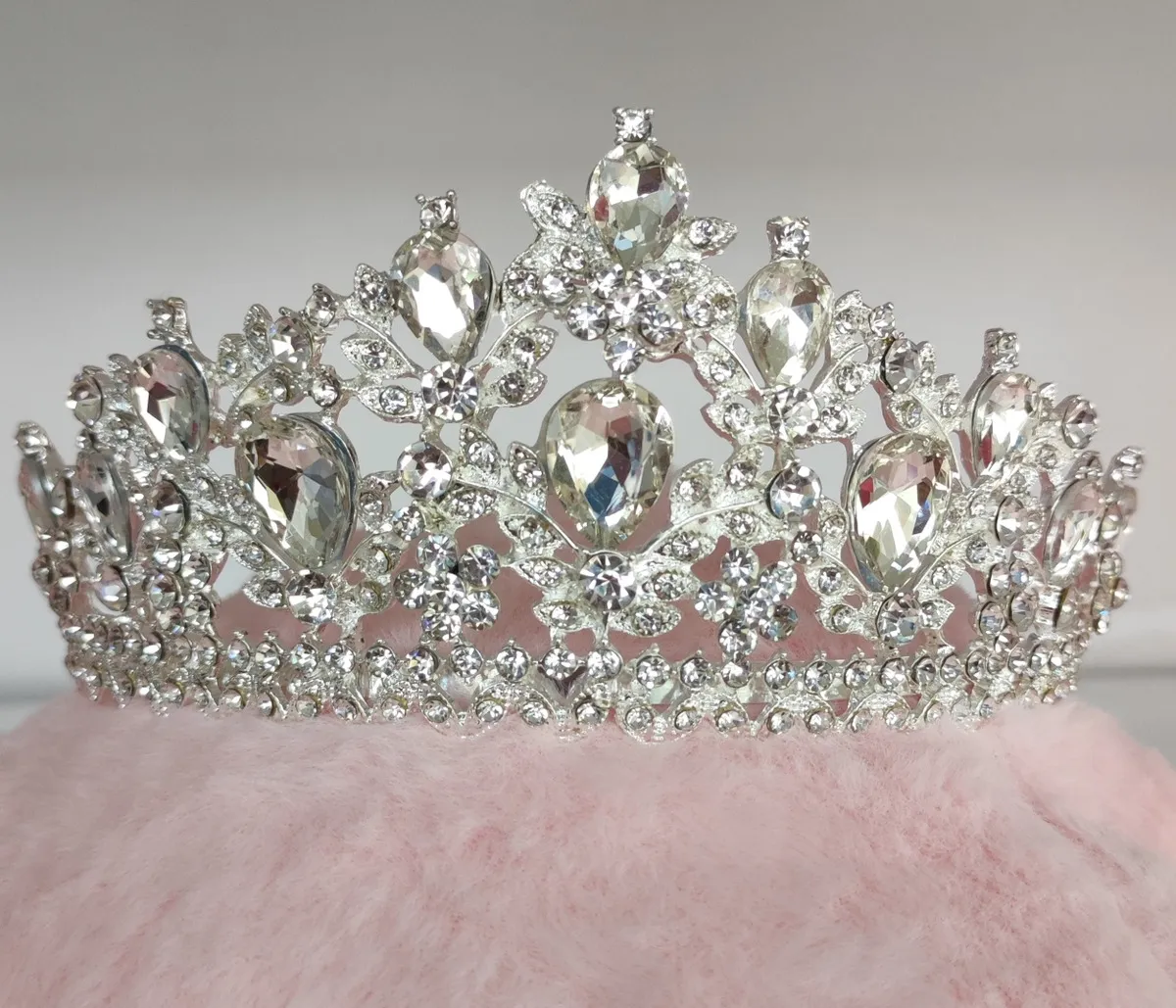 Tiara Corona Novia Quinceañeras Cabello Accesorio
