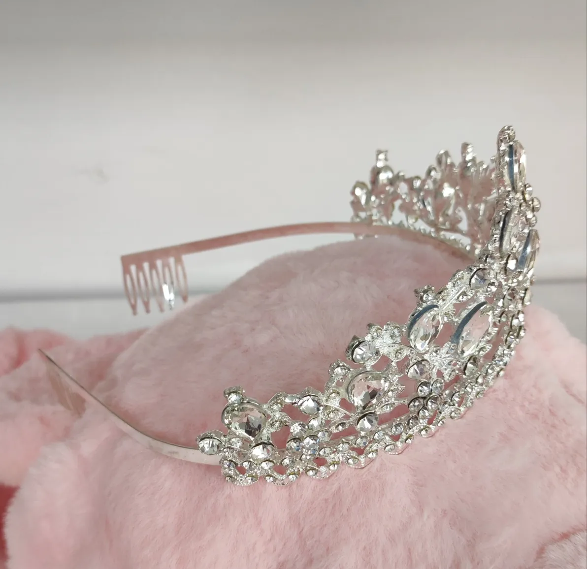 Tiara Corona Novia Quinceañeras Cabello Accesorio
