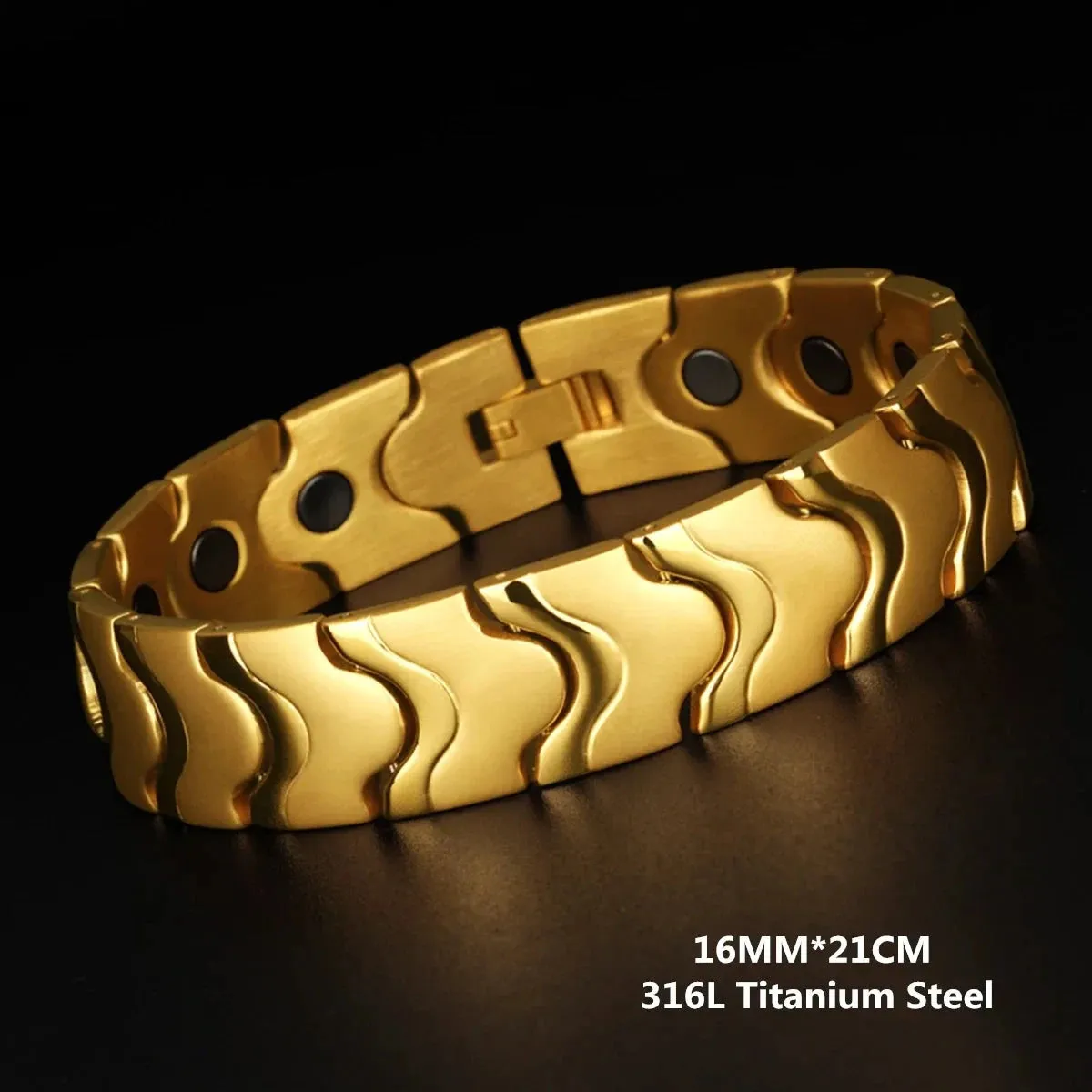 Titanium Steel Bracelets with 3X Ultra Strenth Neodymium Magnetic Therapy Link Bracelet for Men and Women