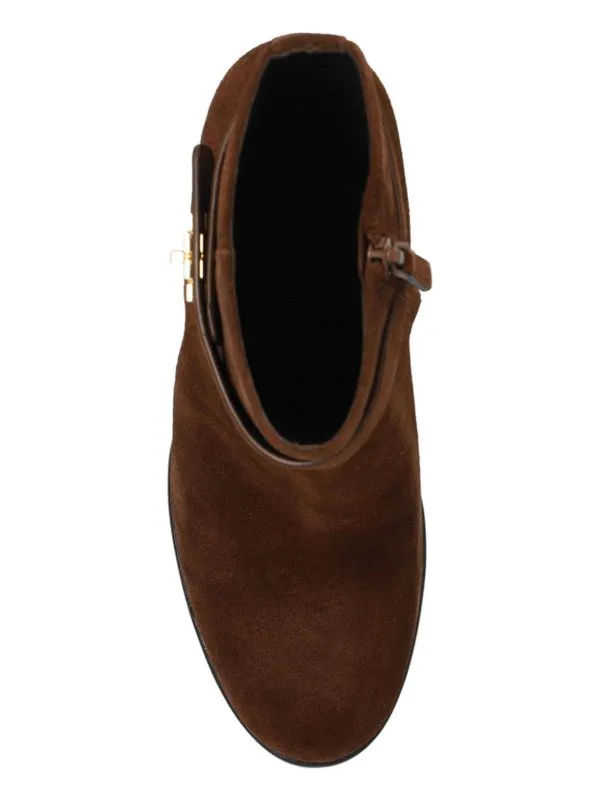 TORY BURCH BOTINES  MARRóN