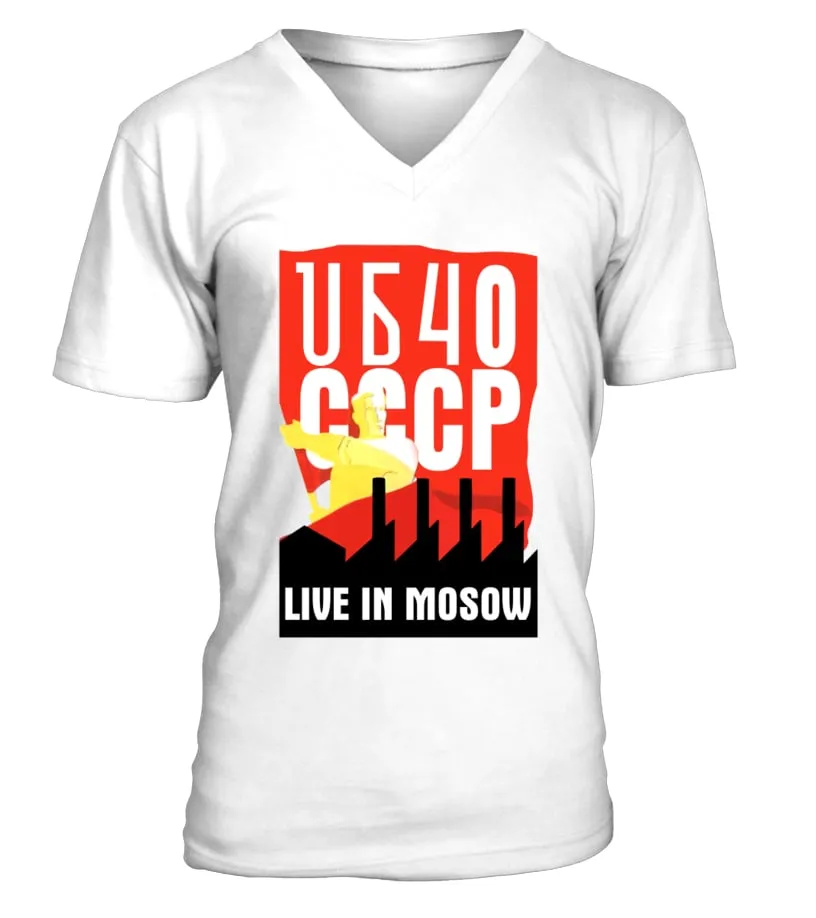 UB40 CCCP   Live In Mosow WT Camiseta cuello en V Unisex