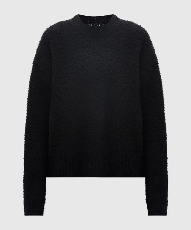 UMA WANG Black sweater with wool and cashmere