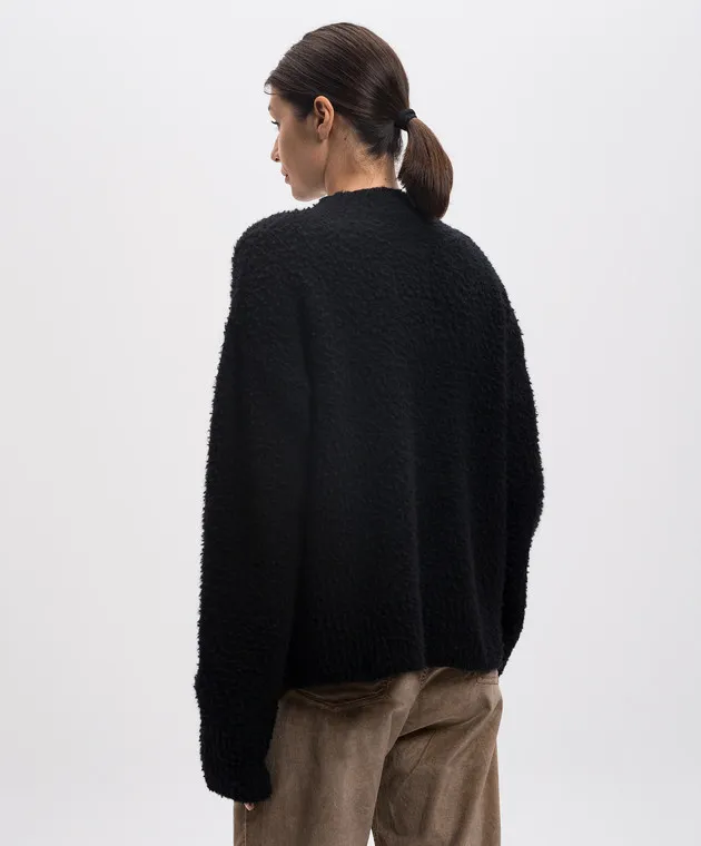UMA WANG Black sweater with wool and cashmere