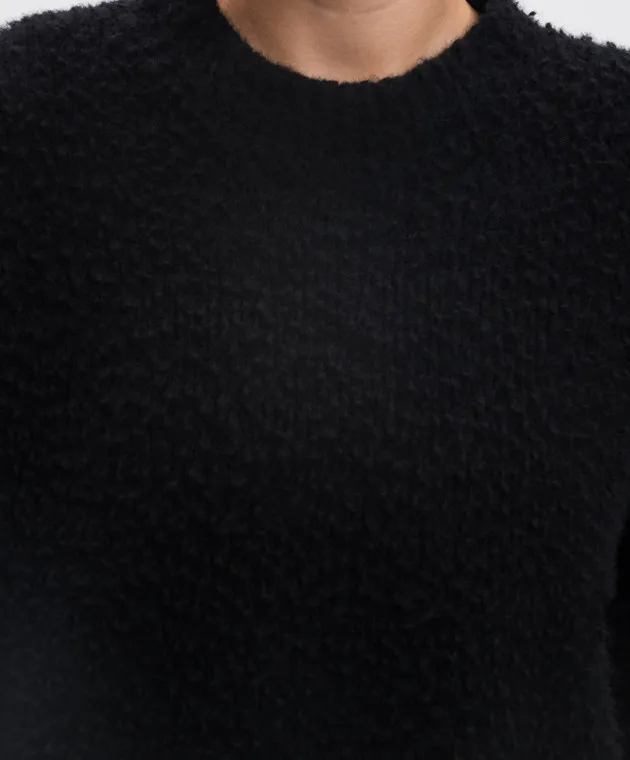 UMA WANG Black sweater with wool and cashmere
