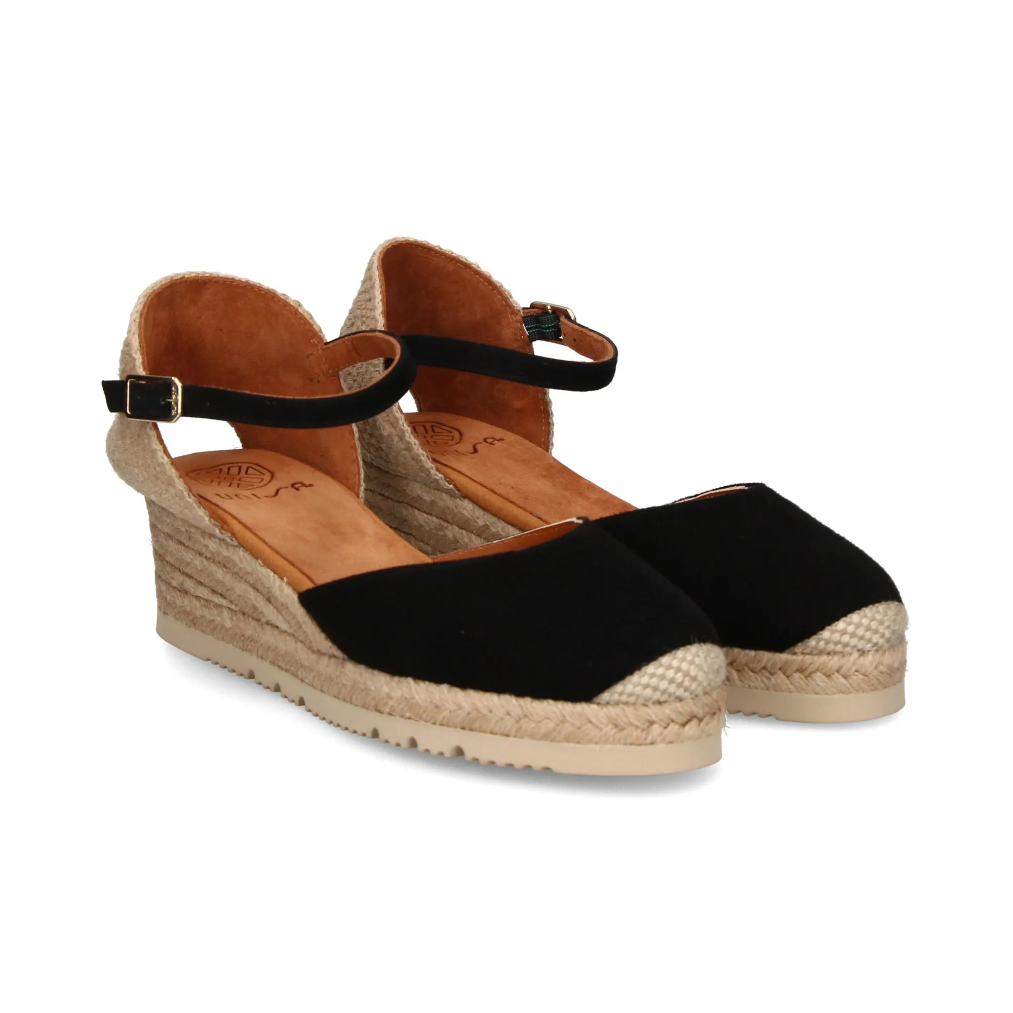 UNISA Zapatos cuña NEGRO