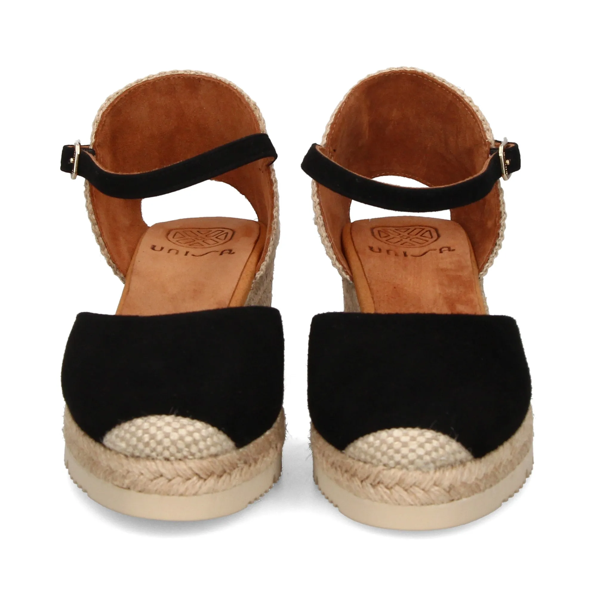 UNISA Zapatos cuña NEGRO