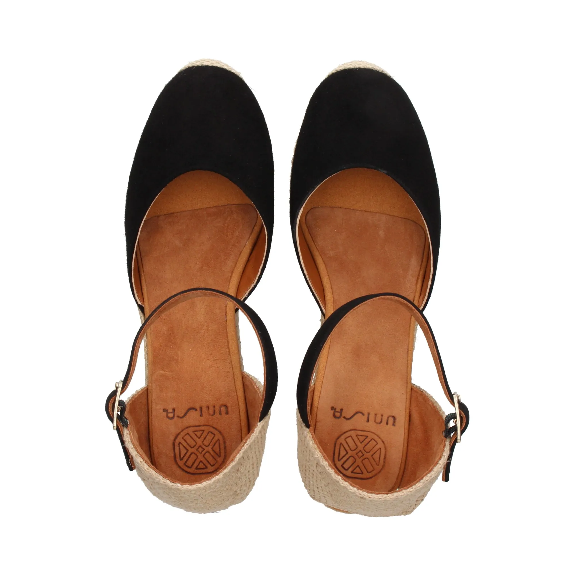 UNISA Zapatos cuña NEGRO