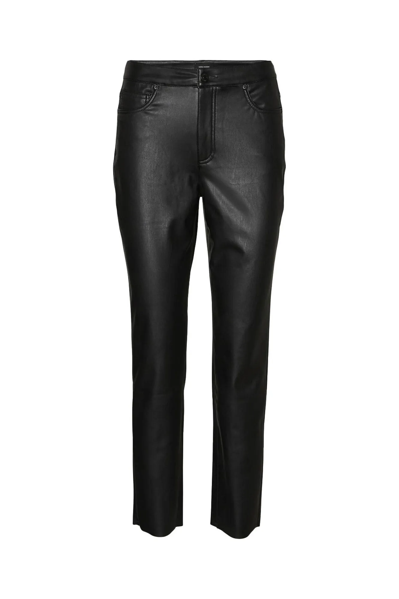 Vero Moda Pantalón recto efecto piel