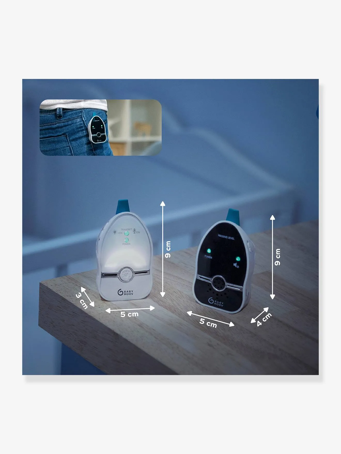 Vigilabebés Easy Care alcance 500 metros BABYMOOV