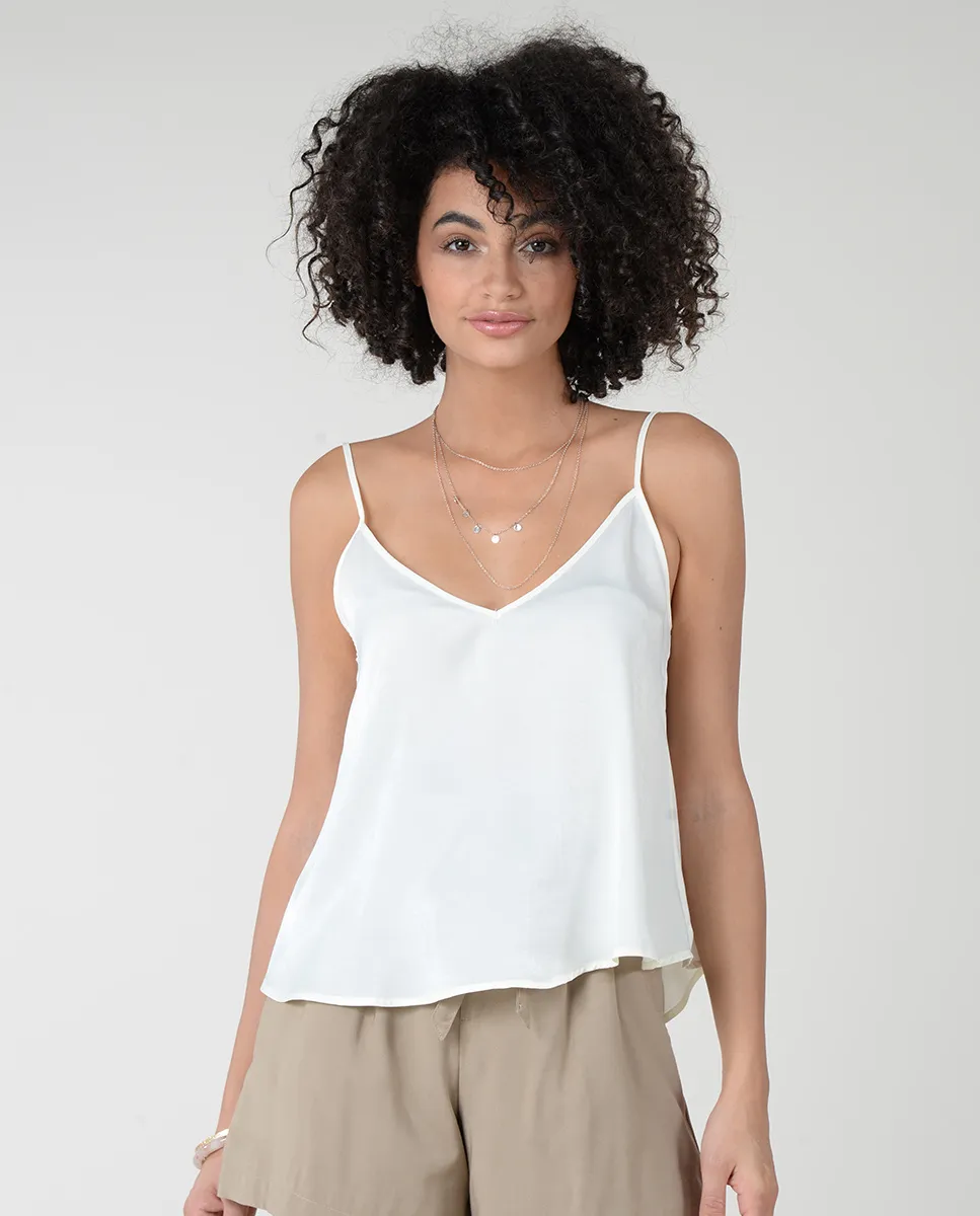 Violet Satin Cami