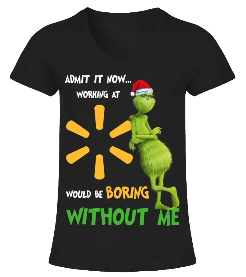 walmart grinch christmas Camiseta cuello pico Mujer