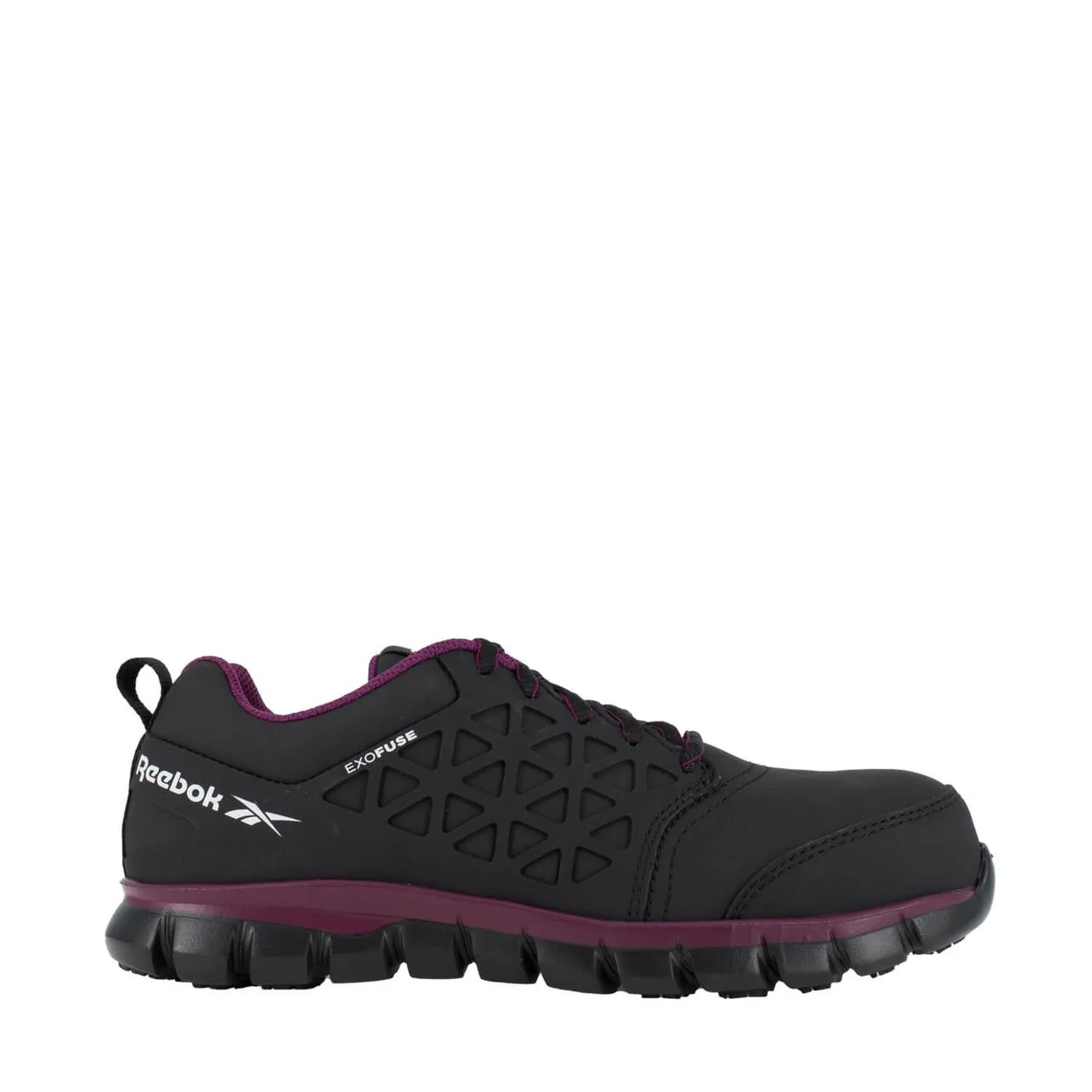 WOMEN'S SUBLITE CUSHION COMPOSITETOE ATHLETIC WORK SHOE BLACK/PLUM