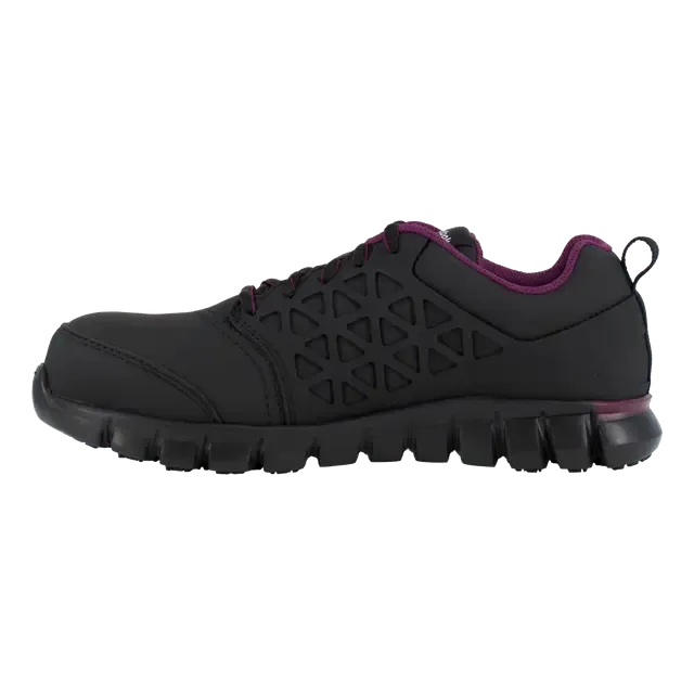 WOMEN'S SUBLITE CUSHION COMPOSITETOE ATHLETIC WORK SHOE BLACK/PLUM