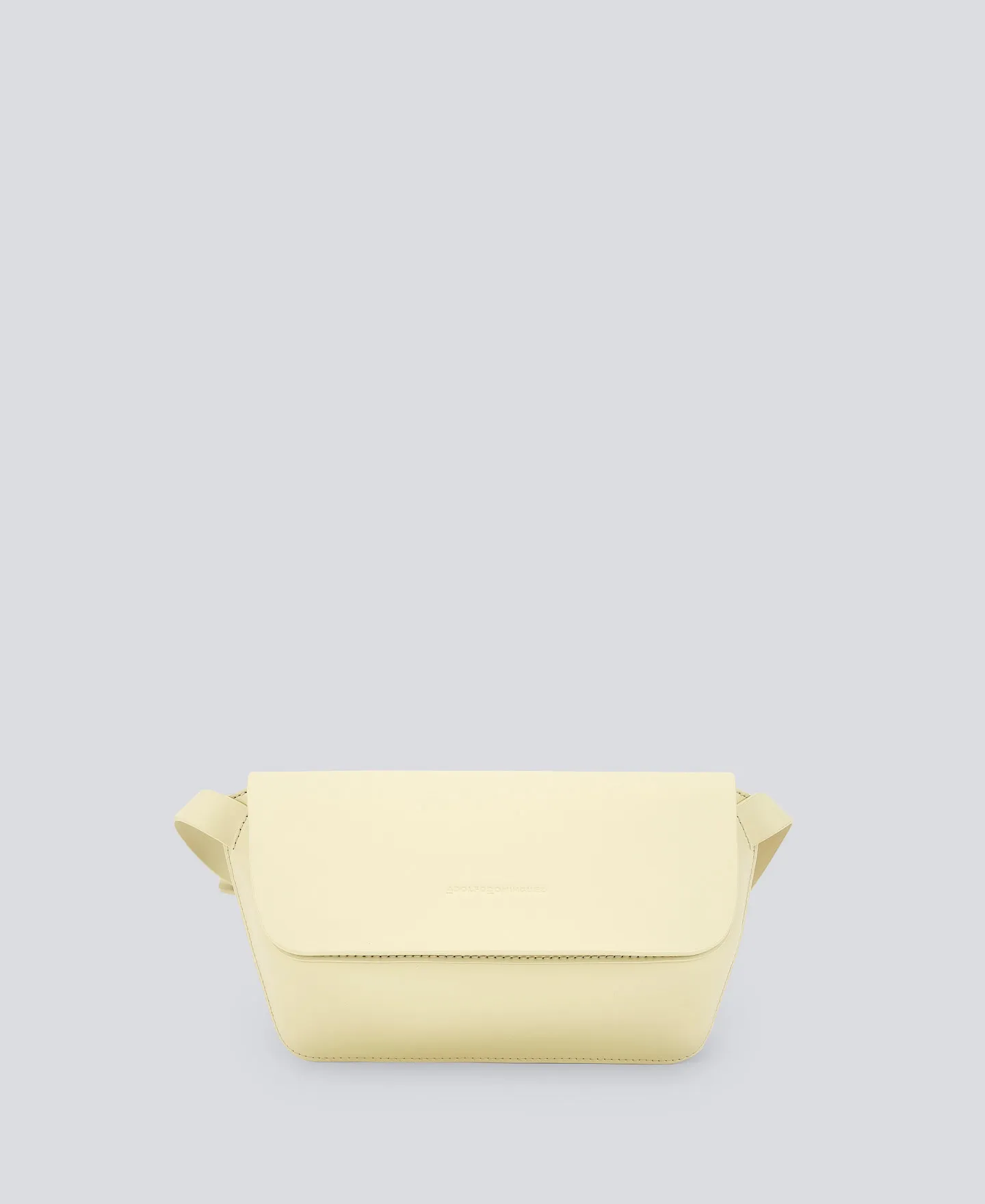 Yellow leather fanny pack woman
