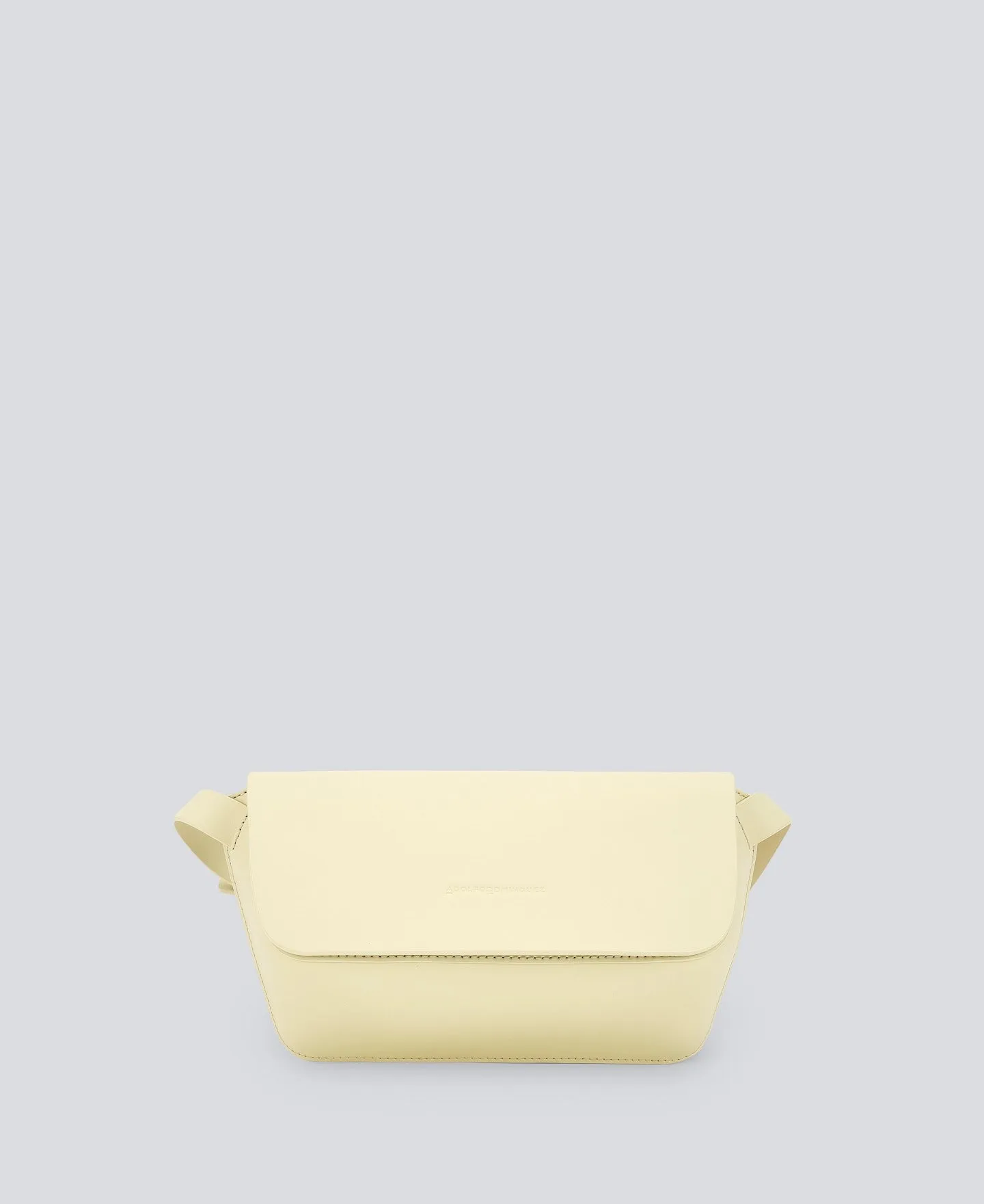 Yellow leather fanny pack woman