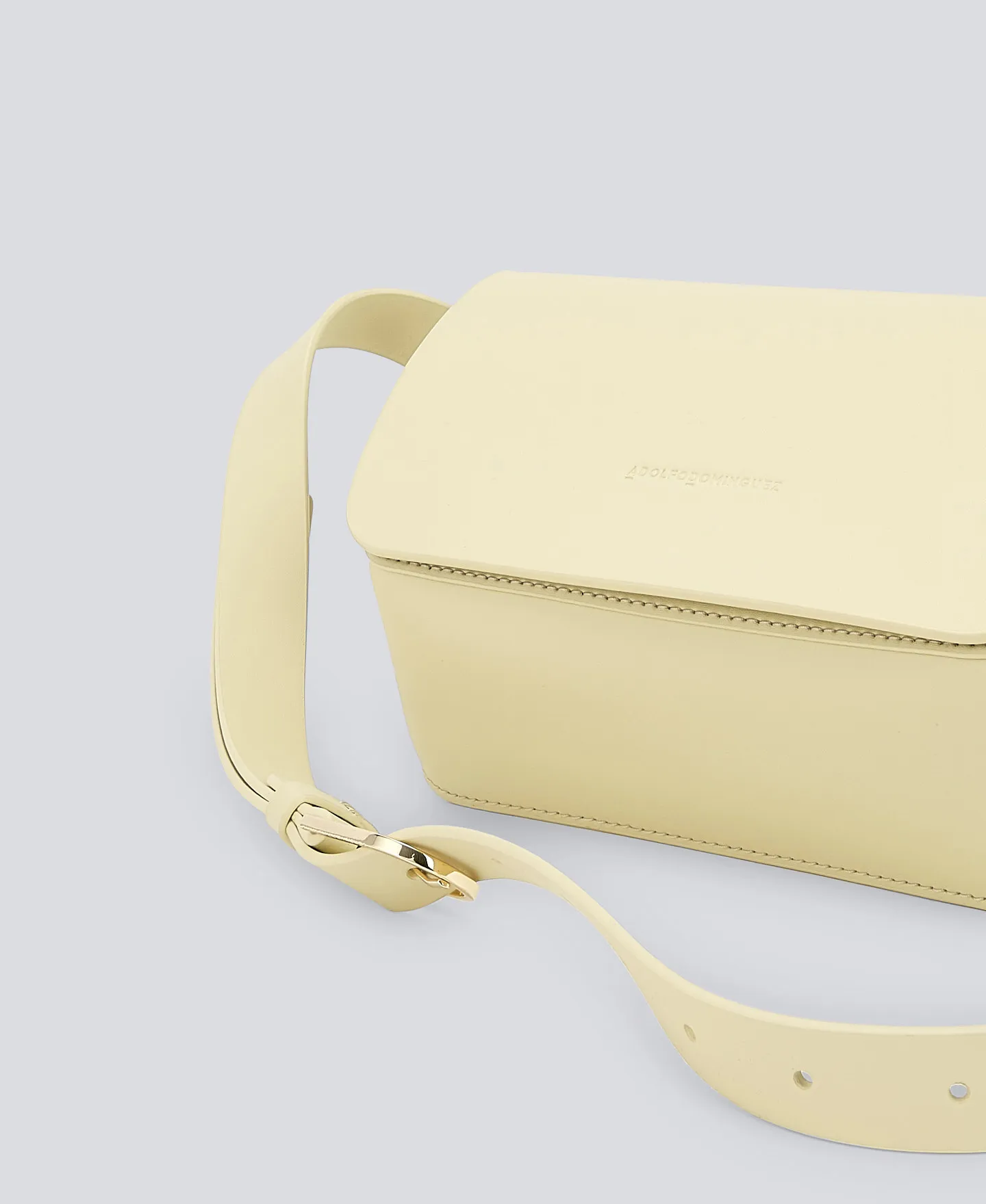 Yellow leather fanny pack woman