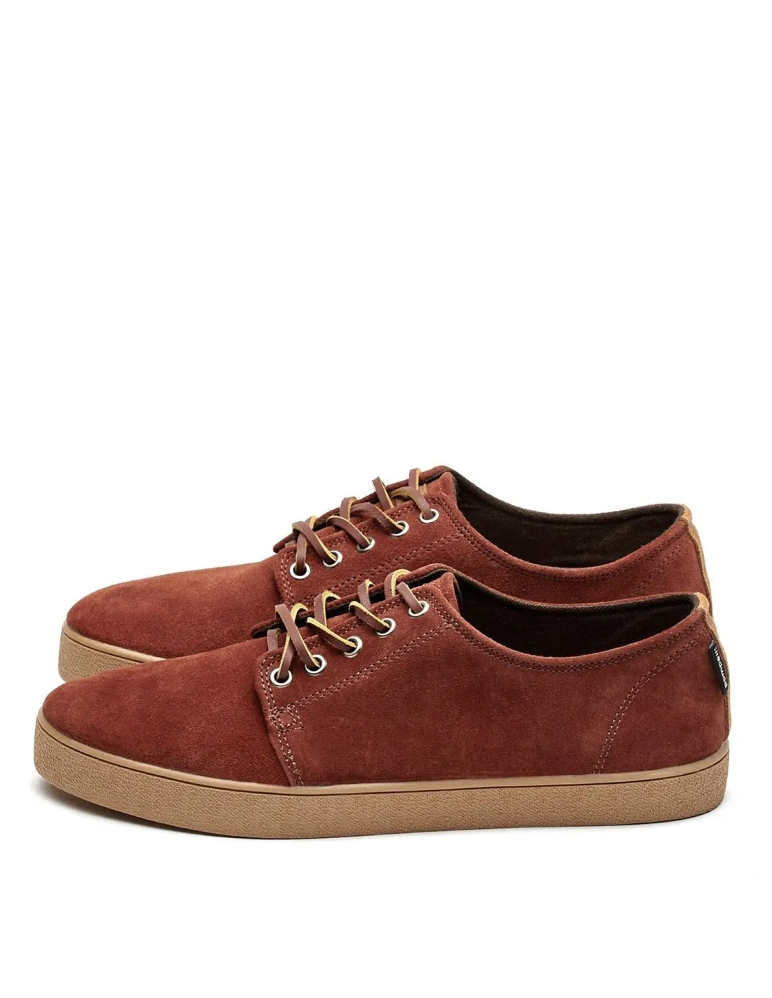 Zapatilla piel serraje cordones piel rojo Pompeii